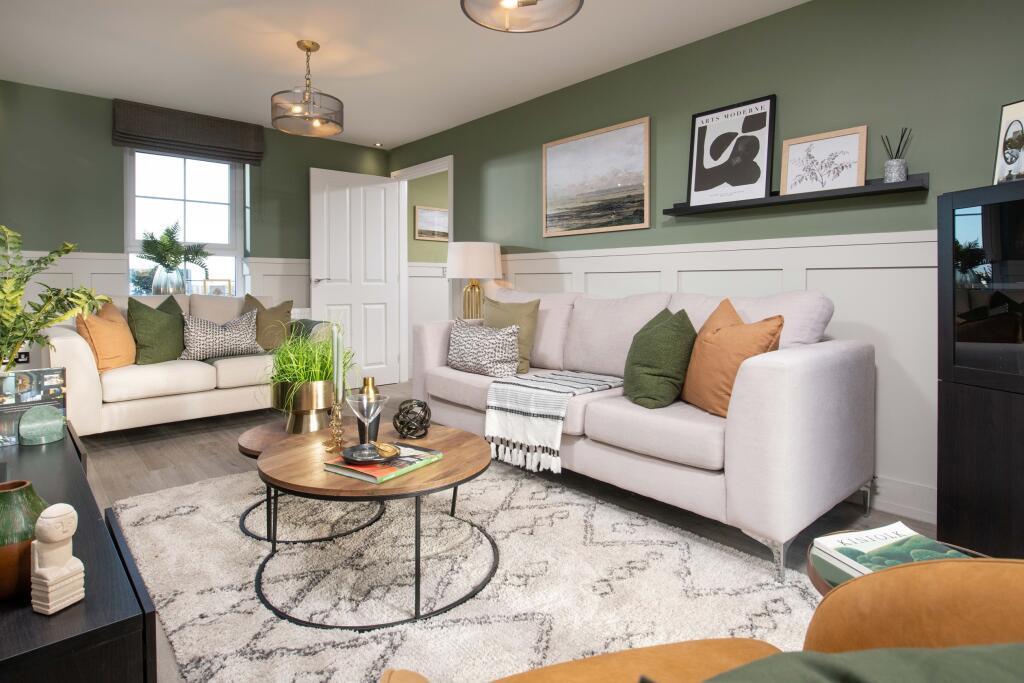 Internal view of the lounge in an Alderney house type