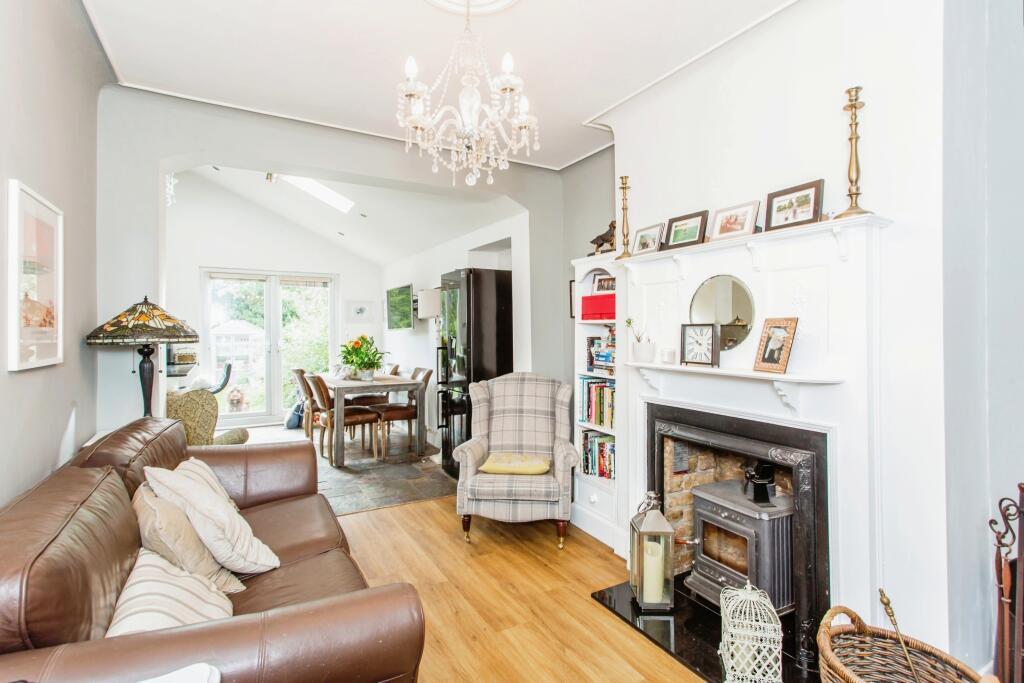 sitting area with log burner