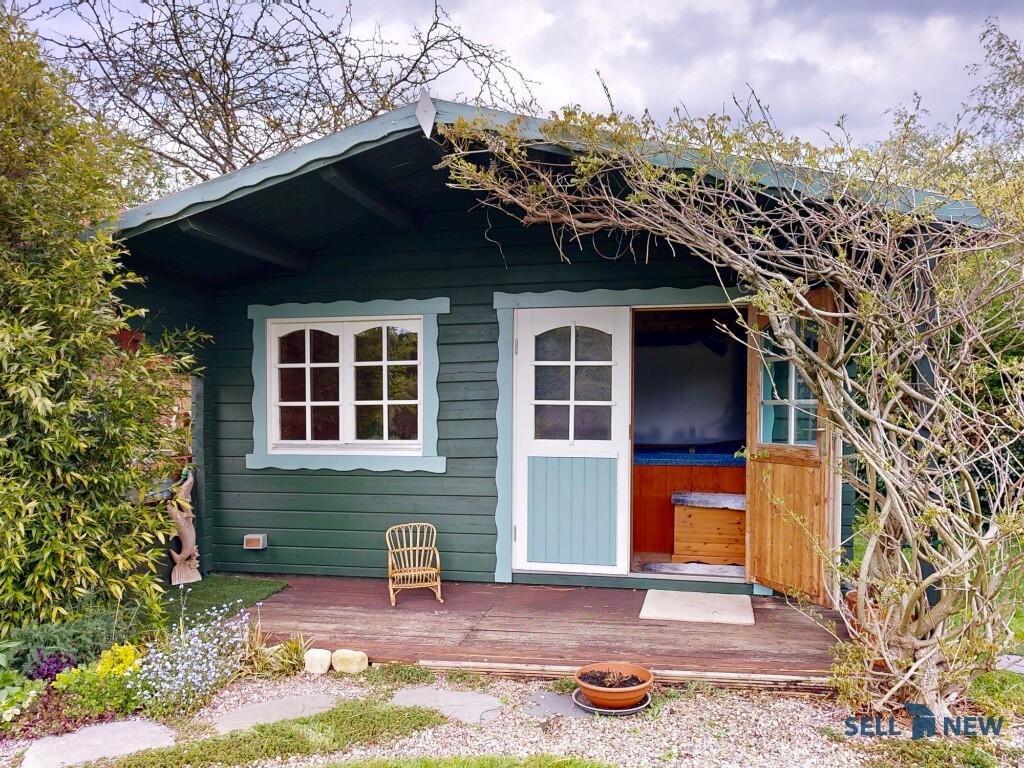 Indoor hot tub shed