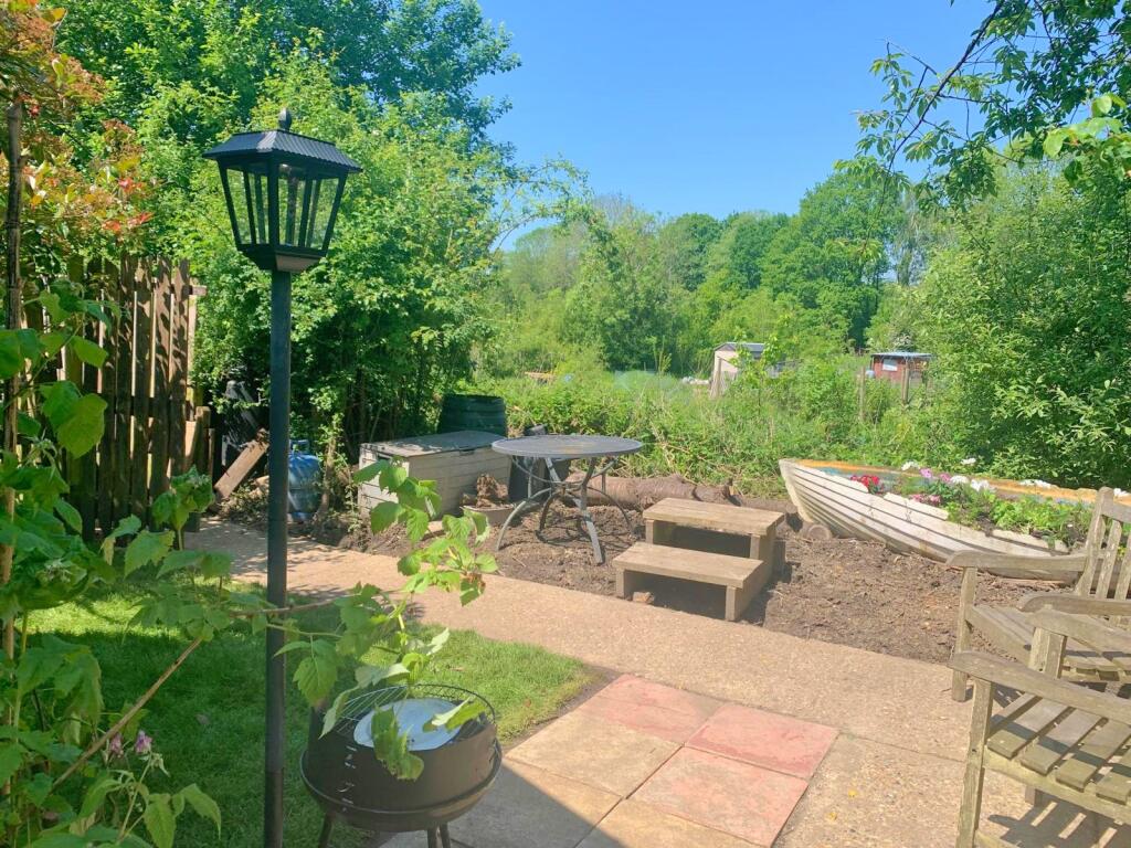 Garden backing onto allotments