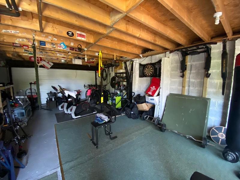 Detached Double Garage And Gymnasium