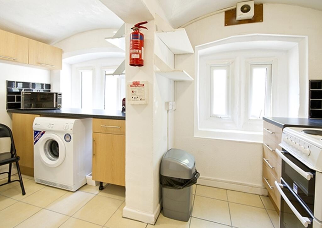 A bright and tidy kitchenette featuring modern ...