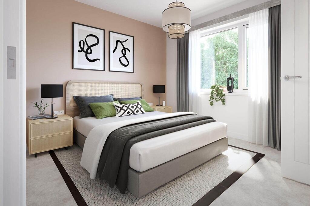 The main bedroom offers space to relax away from the rest of the home