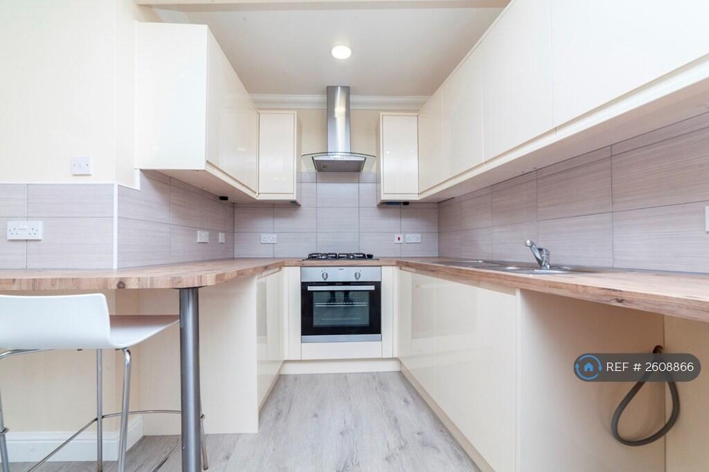 Kitchen With Oven And Fridge 