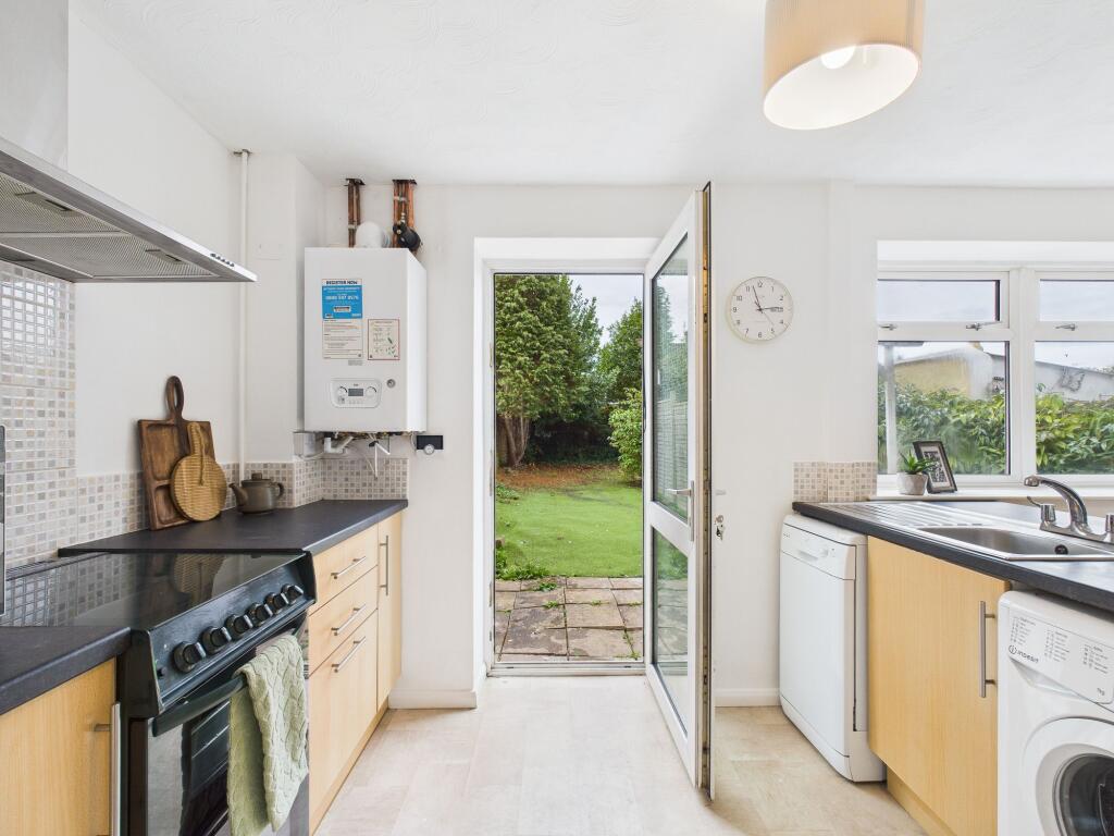 Kitchen leading into garden
