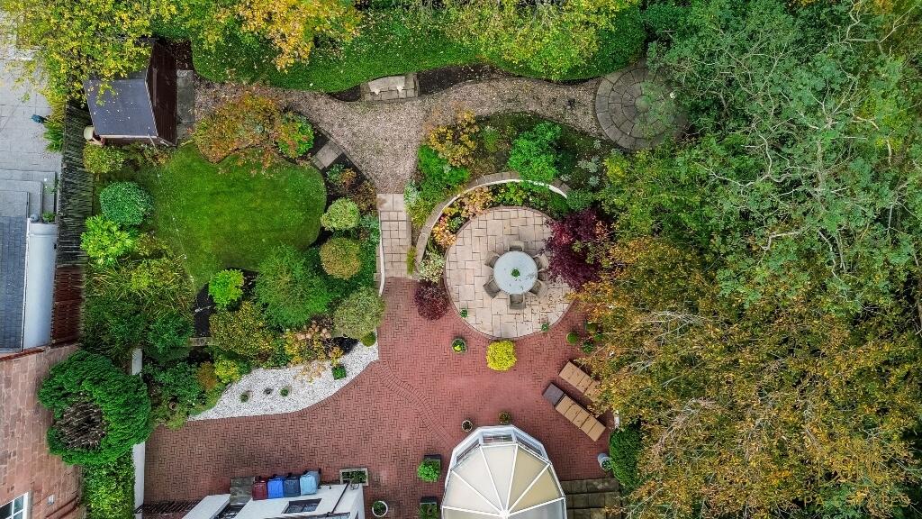 Aerial Rear Garden.