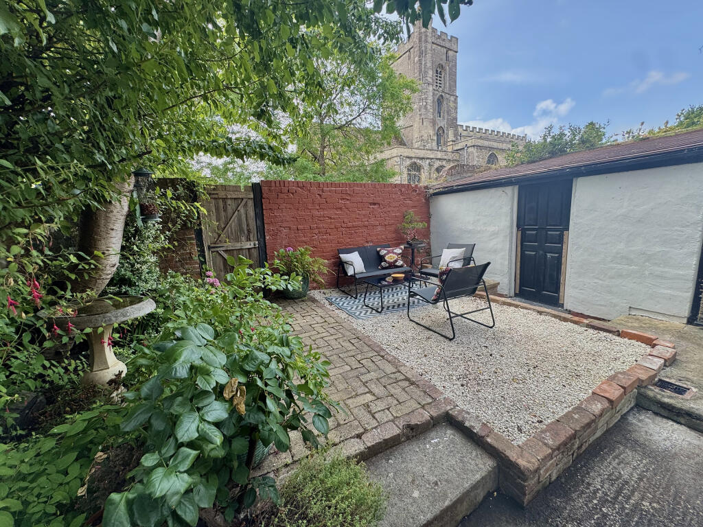 Garden with Backdrop of Church