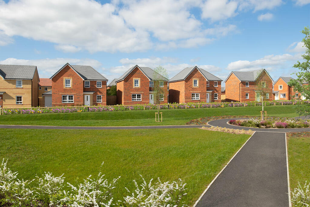 A street scene at Wigmore Park, New Waltham