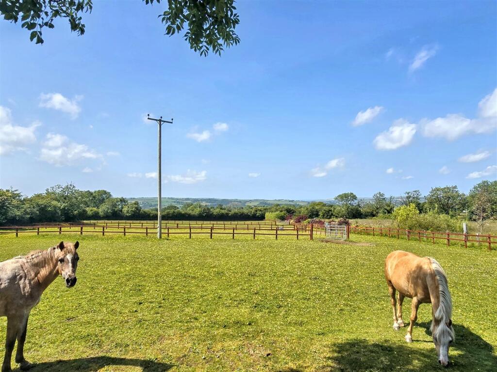 Land and distant sea glimpses