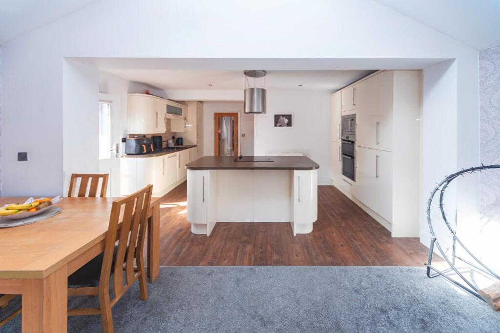 dining and kitchen area