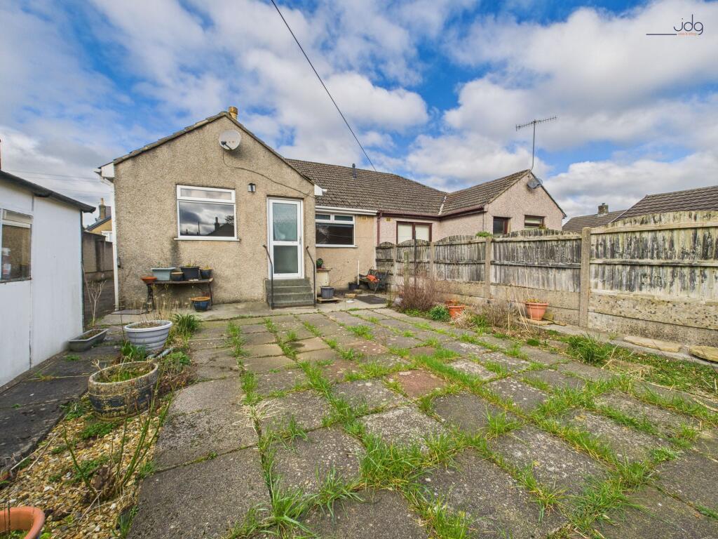 Looking back at the rear of the home