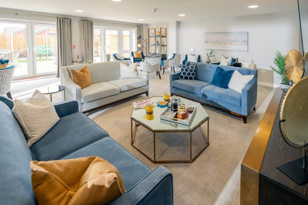 Stylish communal lounge