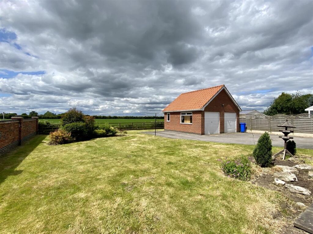 Rear garden and garage