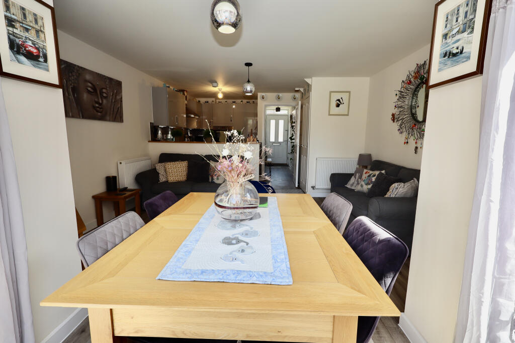 Living room into kitchen