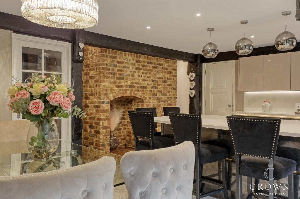 Fireplace to Dining Area