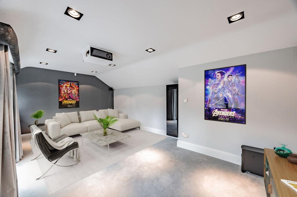 Virtually staged Cinema Room