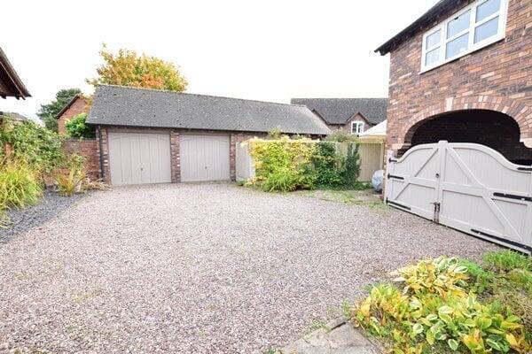 gated drive and double garage