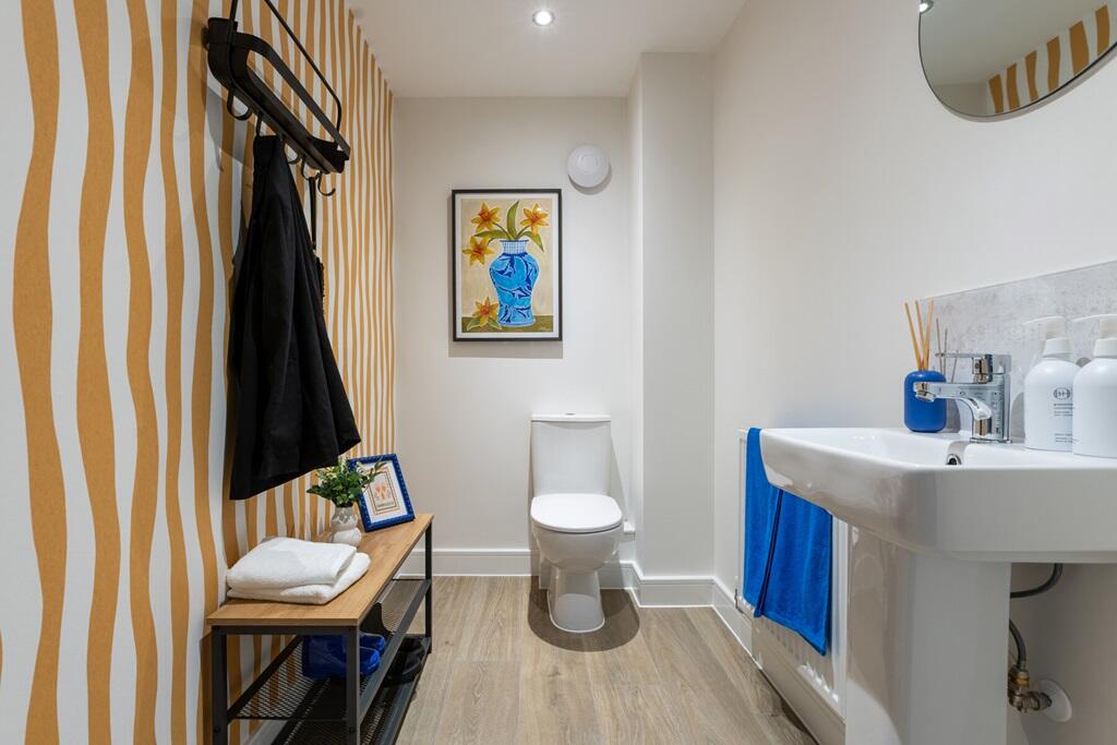 Plenty of room for additional storage in the large cloakroom