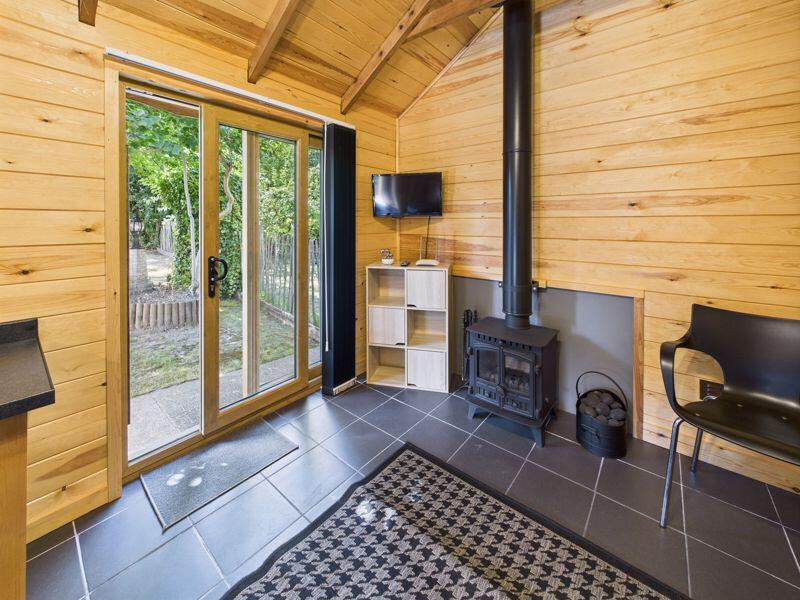 SEATING AREA IN CABIN WITH MULTI-FUEL...