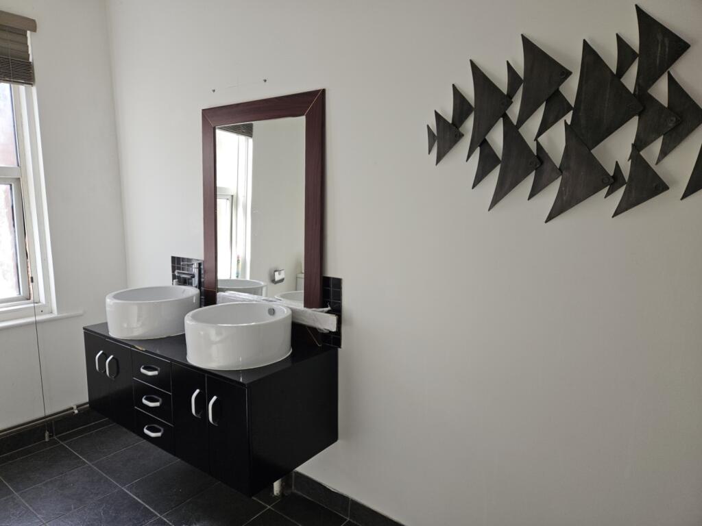 black bathroom