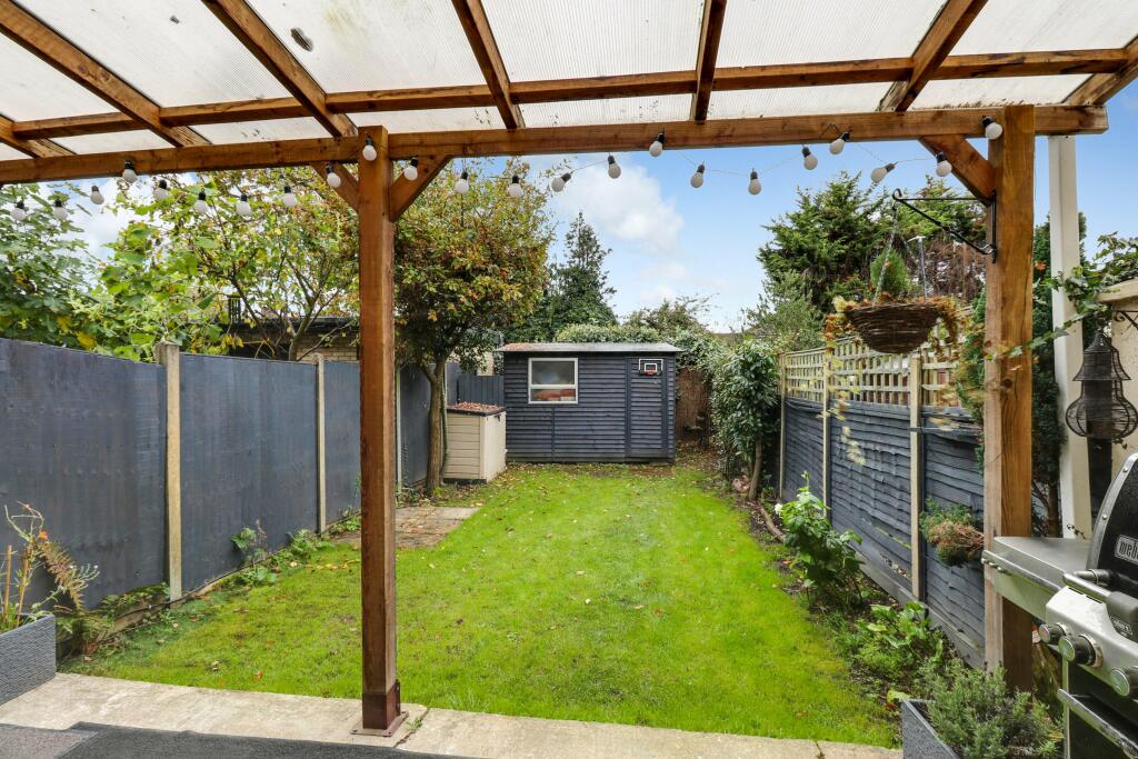 west facing rear garden