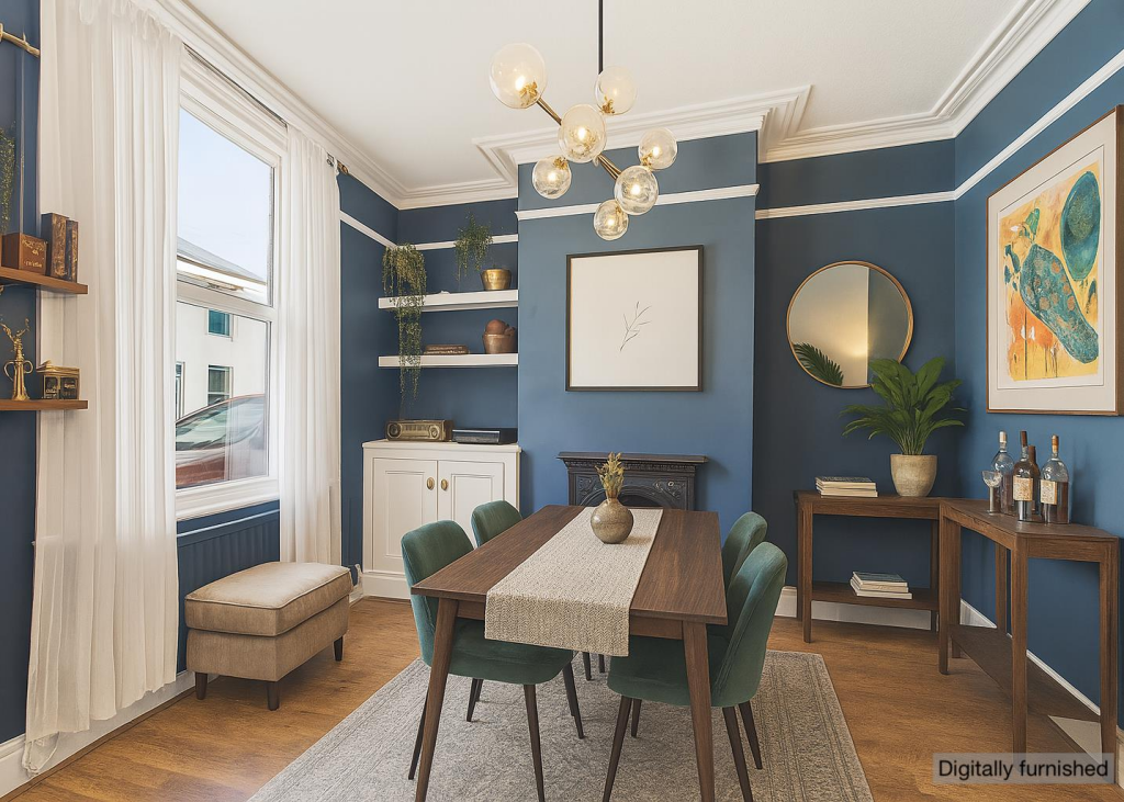 Digitally Staged Dining Room