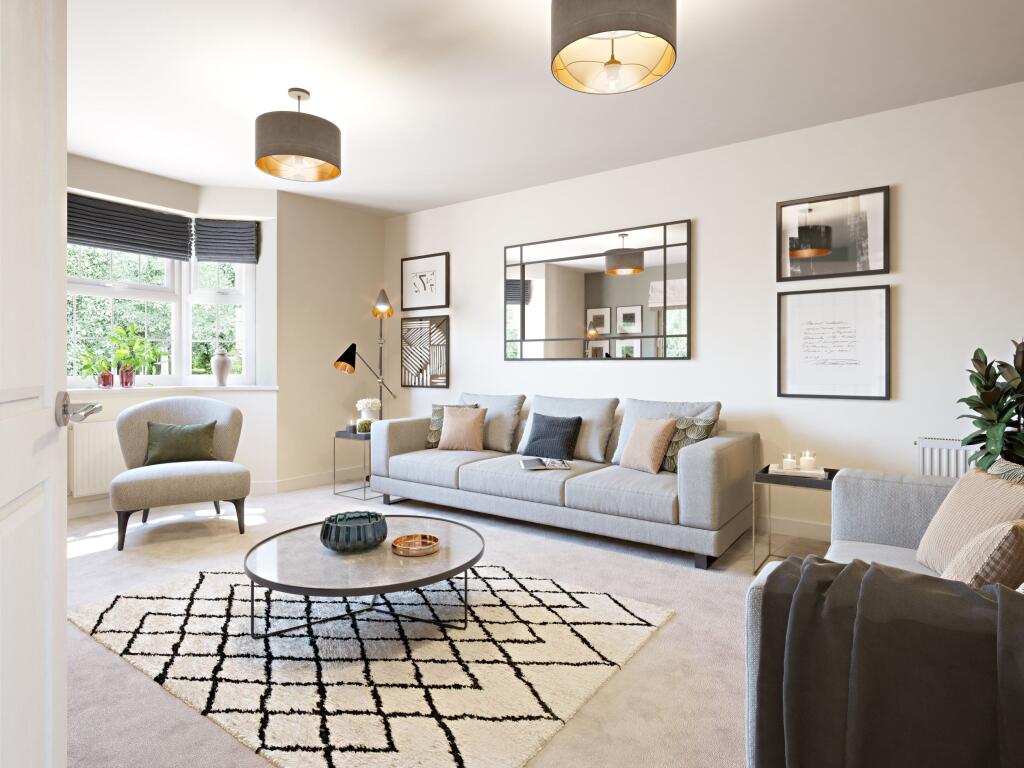 Lounge with bay window in the Exeter, a 4 bedroom detached home