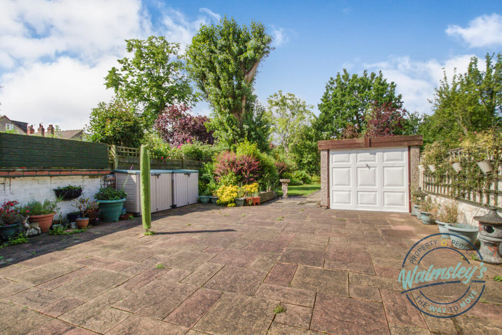 Rear patio, gardens &amp; garage