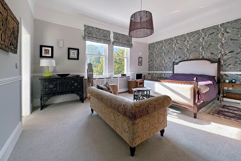 Bedroom 1 with hill views