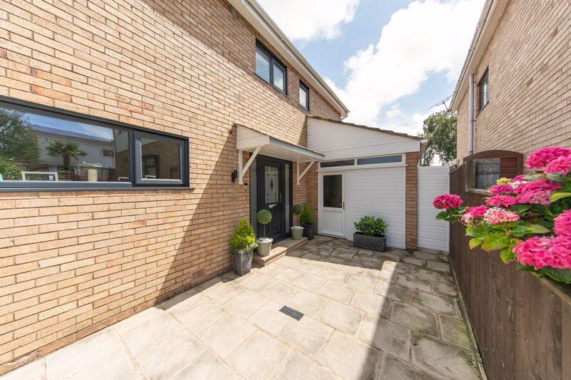 Front door and garage