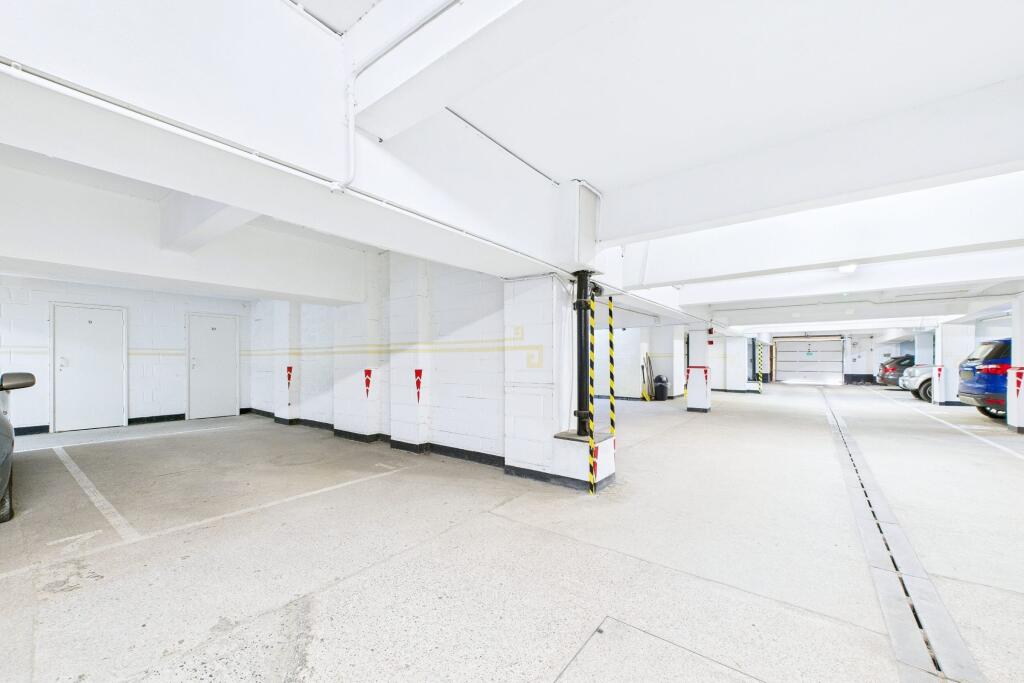 Basement garage for residents' parking