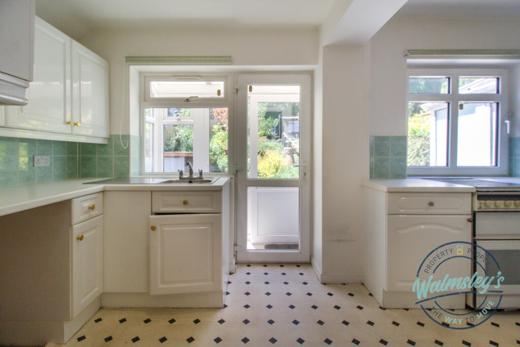Kitchen breakfast towards garden