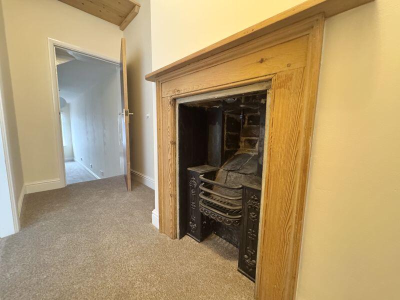 Fireplace on landing