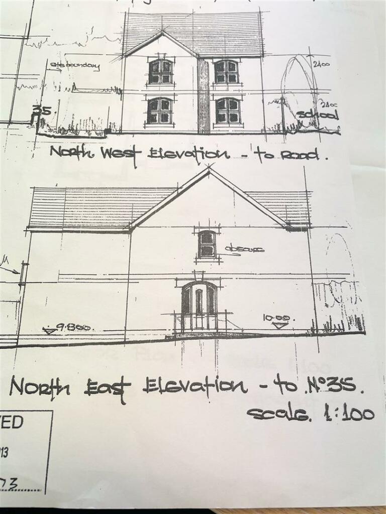 Side view of proposed development