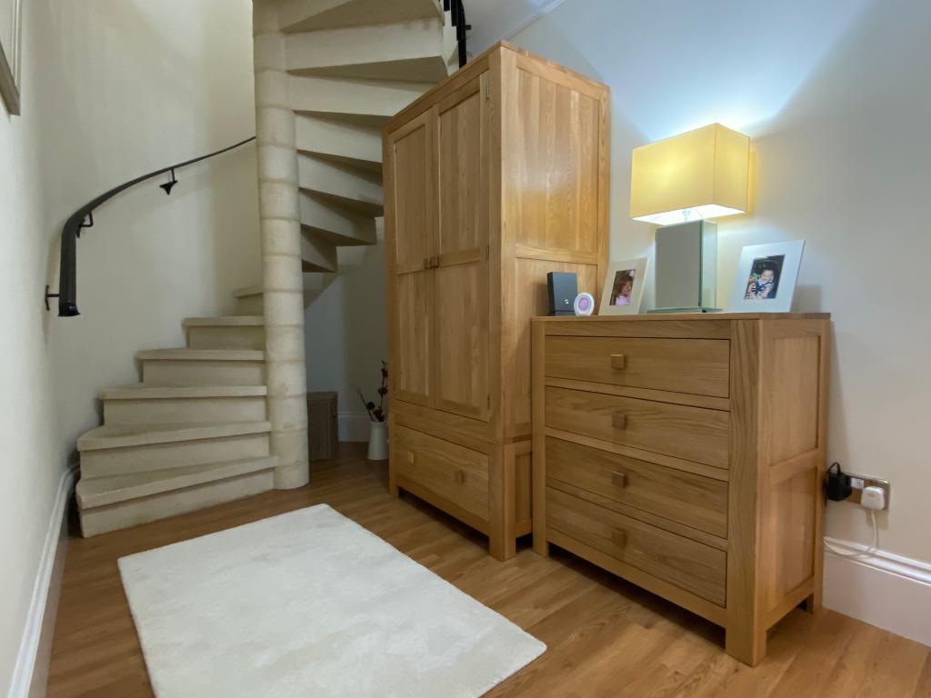 Hall with elegant stone stairs