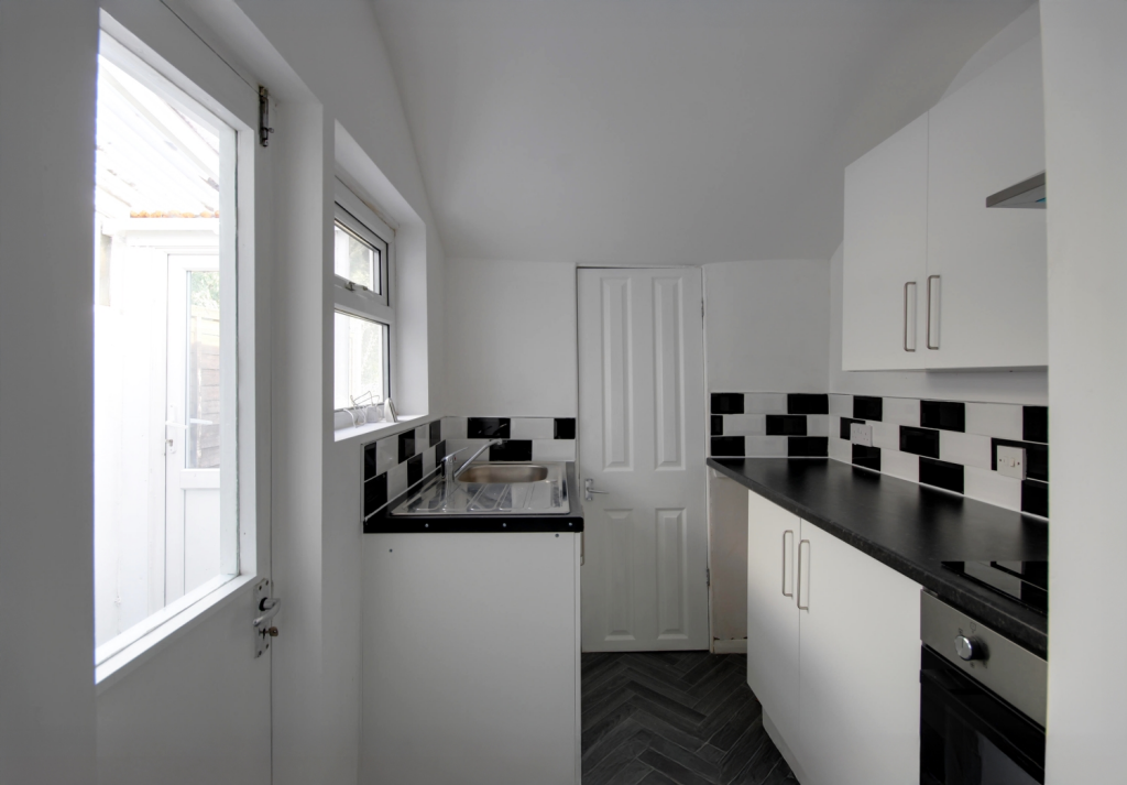 kitchen shot from dining room door 
