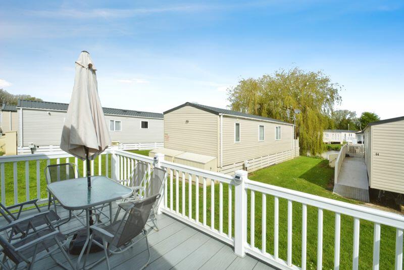 Decking with a lake view