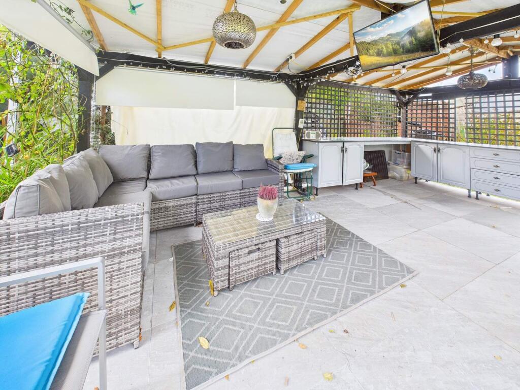 Paved sitting area
