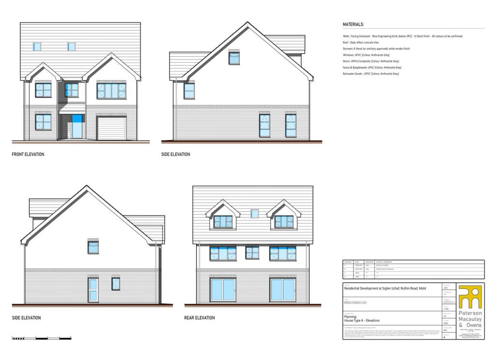 Plot One Dol Uchaf Elevations