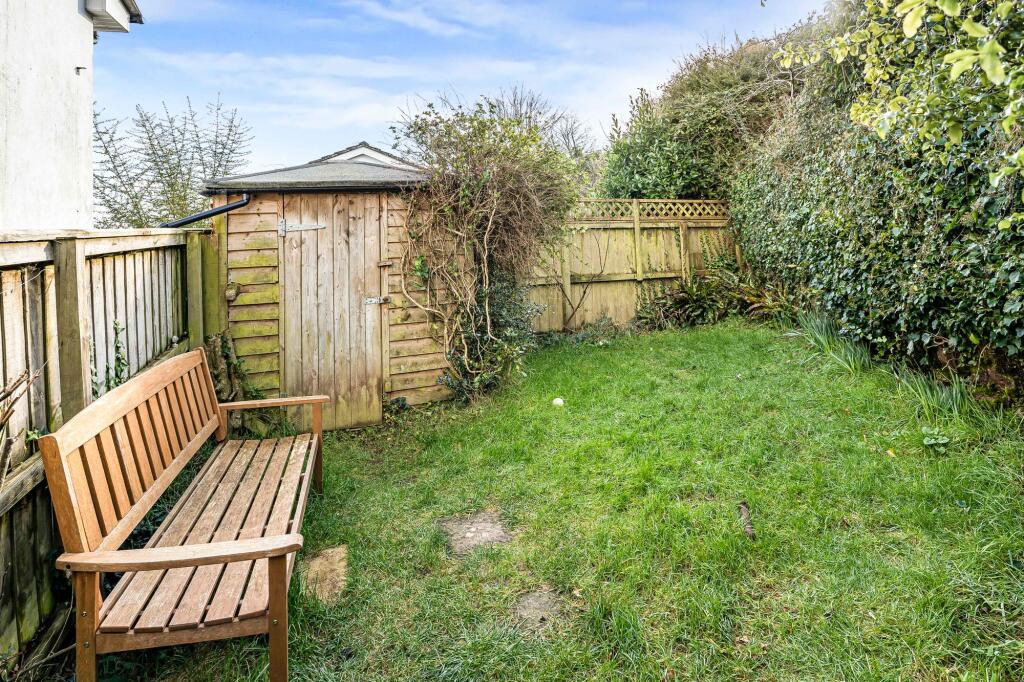 Lower garden with lawn