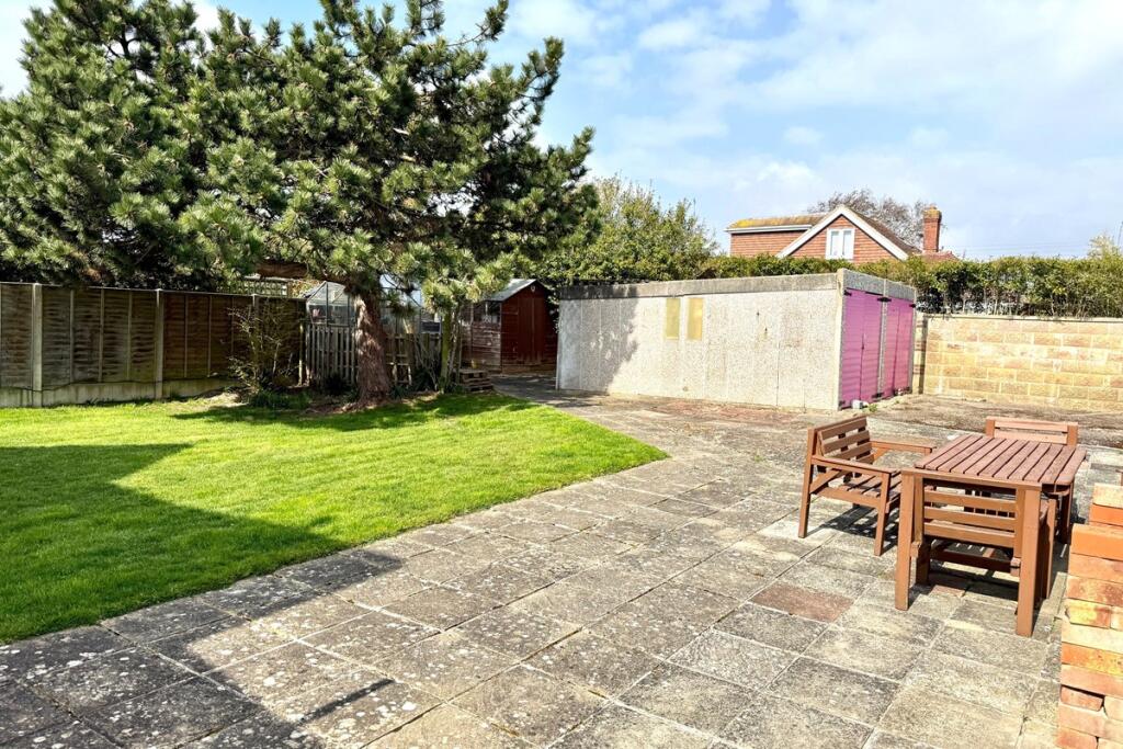 Rear garden and gara