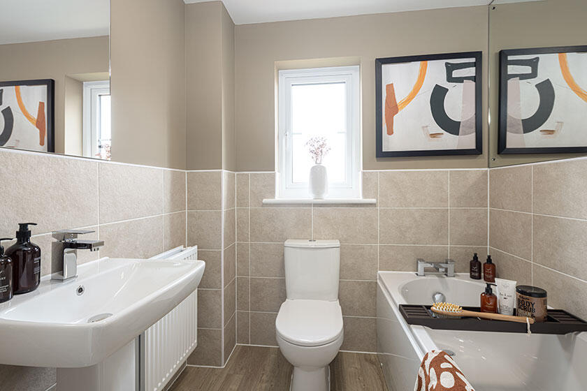 Family bathroom in the Maidstone 3 bedroom home