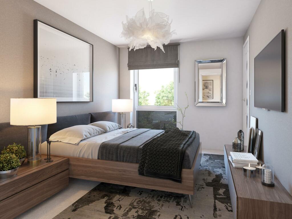 Bedroom with side window