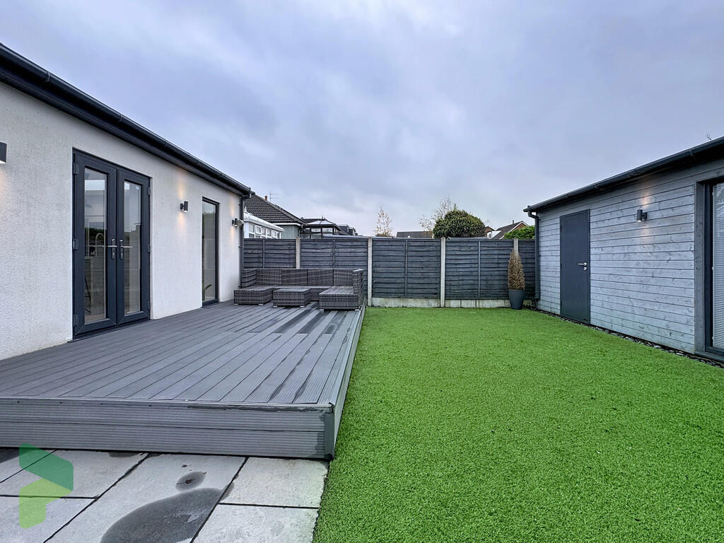Rear garden and s...