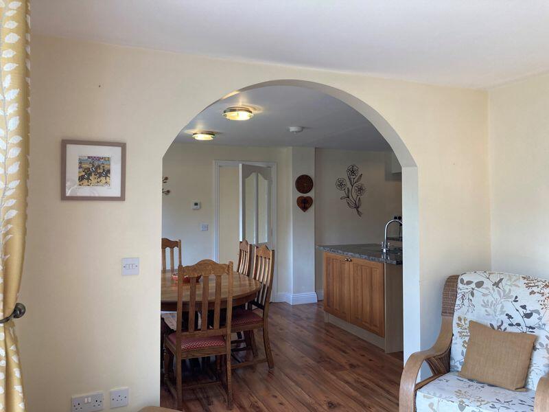 Archway looking in dining area