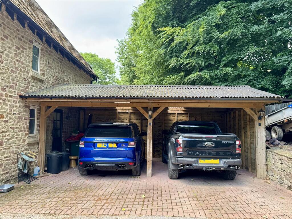Detached Double Garage and Driveway &amp; Carport
