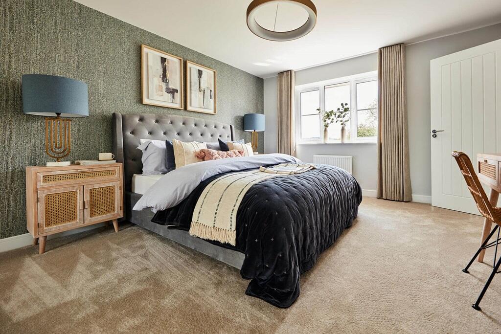 The main bedroom creates space to relax away from the rest of the home