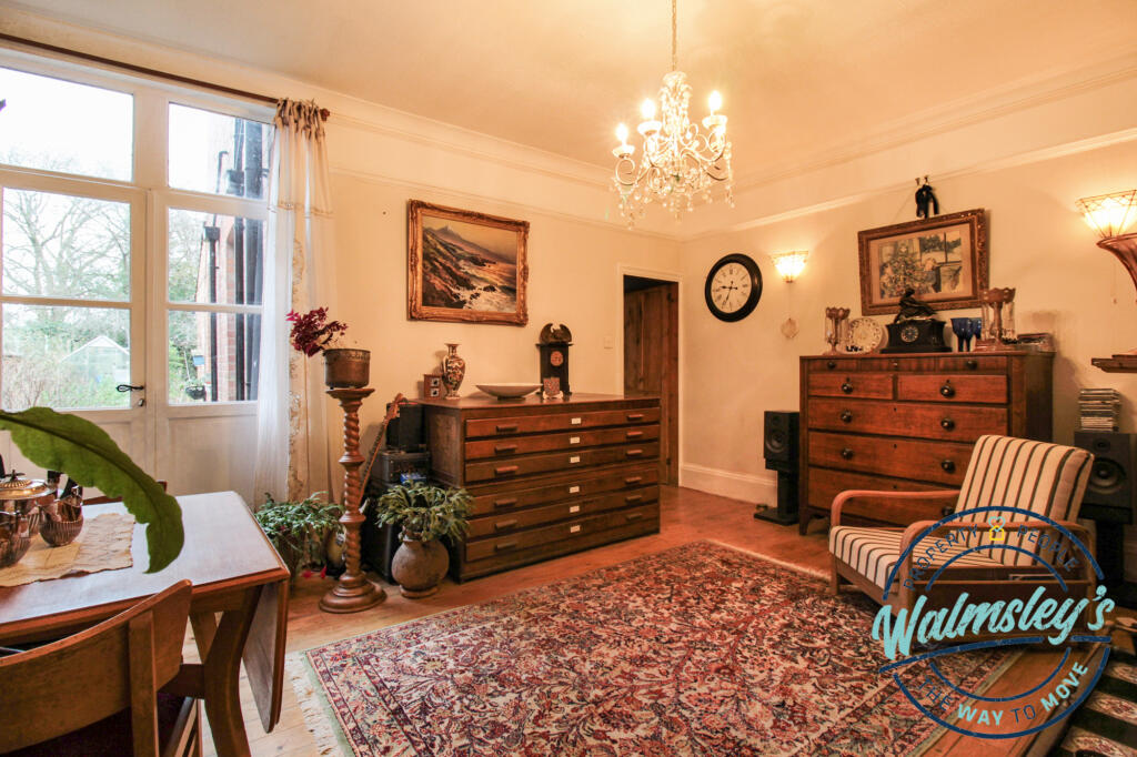 Dining room with French doors to garden