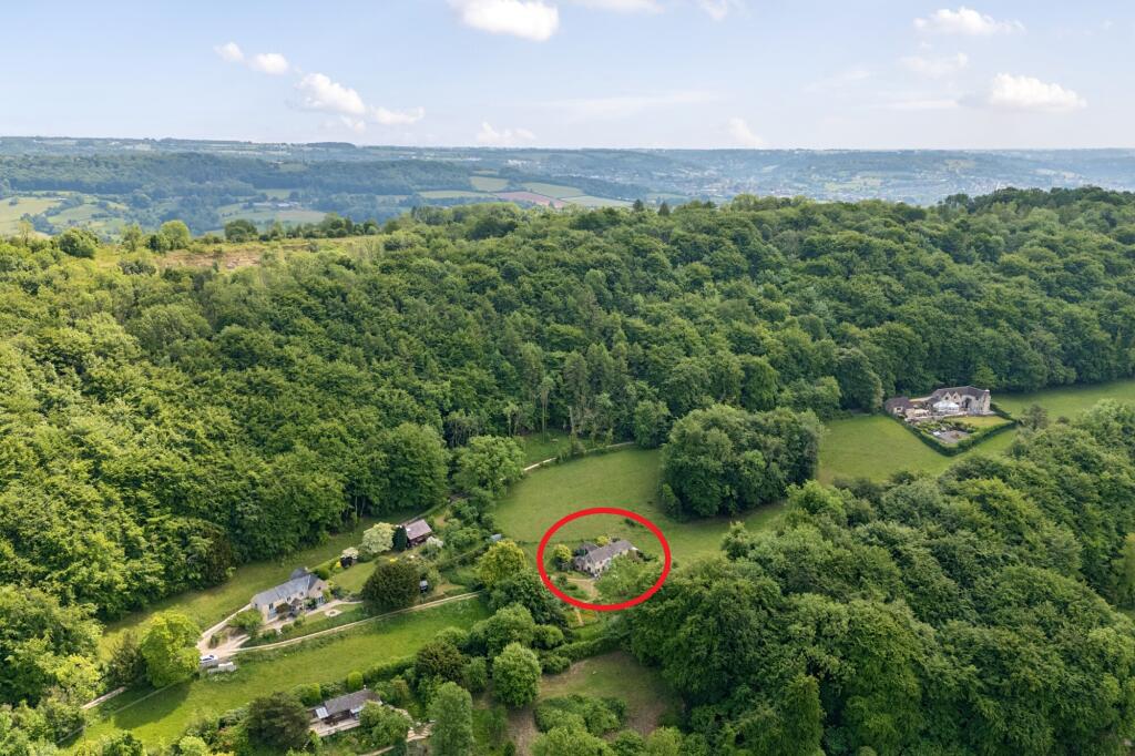 Elevated View Highlighting Cottage