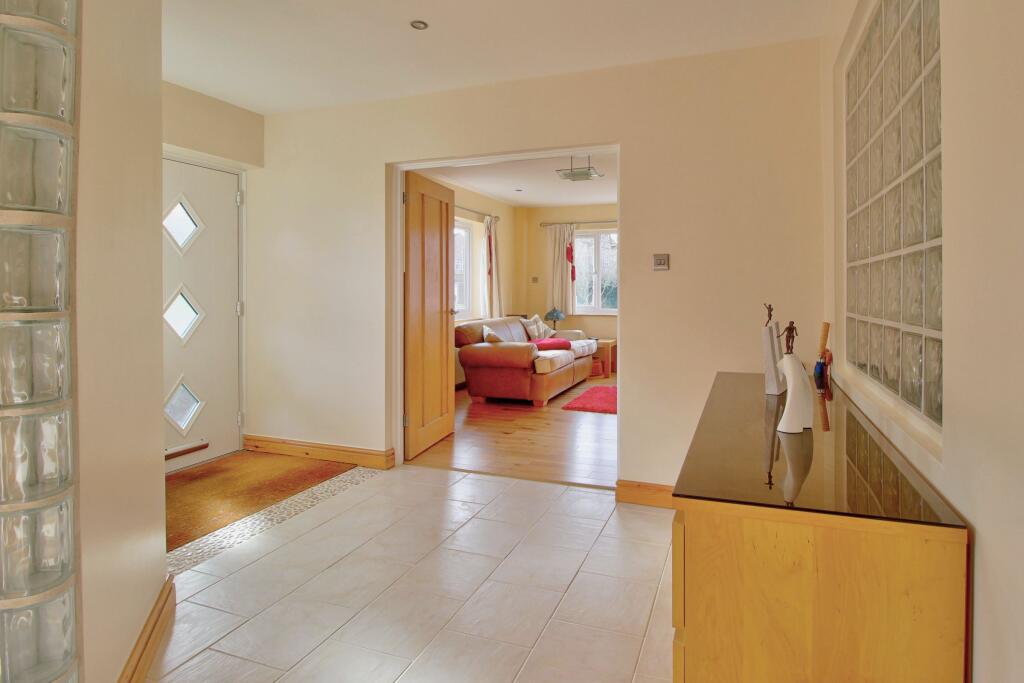 Wide hallway and modern door